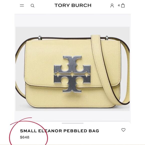 AUTH BRAND NEW Tory Burch Small Eleanor Pebbled Convertible Shoulder Bag $648 - Picture 3 of 17